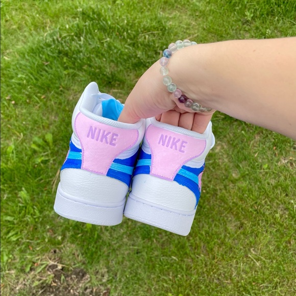 CUSTOM DRAGONFLY NIKE COURT VISION MIDS - Picture 4 of 7